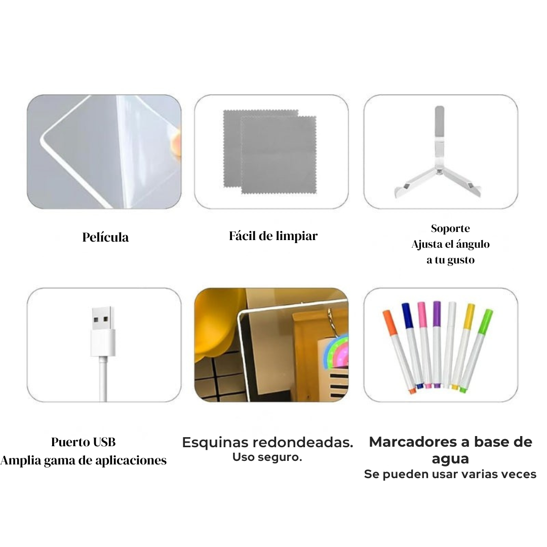 LUMIDOODLE™-TABLETA DE DIBUJO LIGERA